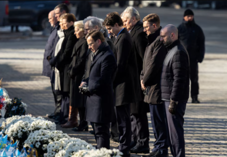Ukraine hosts European leaders and marks the three-year Russian war