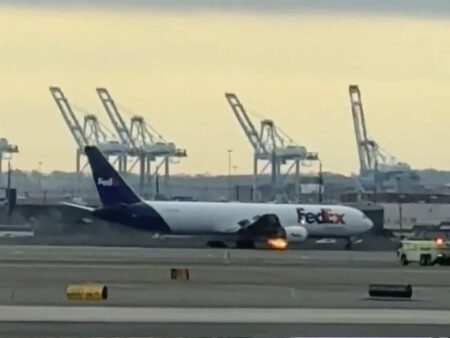 FedEx cargo plane set fire during flight after bird attack