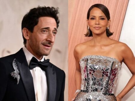 When Halle Berry recreates the 2003 Oscar moment with Adrian Brody, the internet responds: "His wife is very strong."