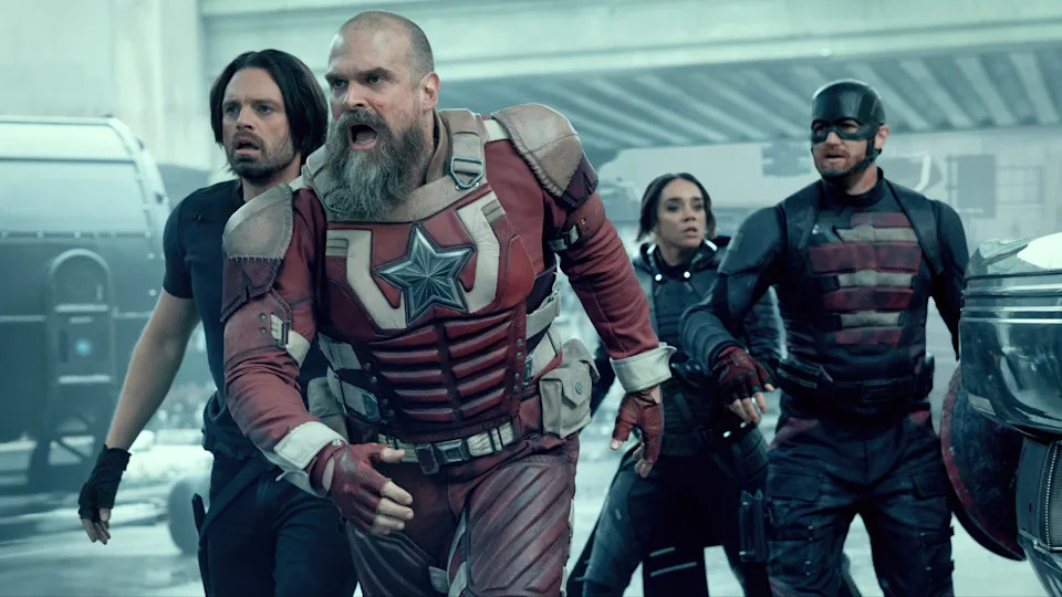 From left: Sebastian Stan, David Harbour, Hannah John-Kamen and Wyatt Russell.