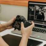 Stock Photography Photographer editing photos