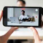 YouTuber recording with a camera